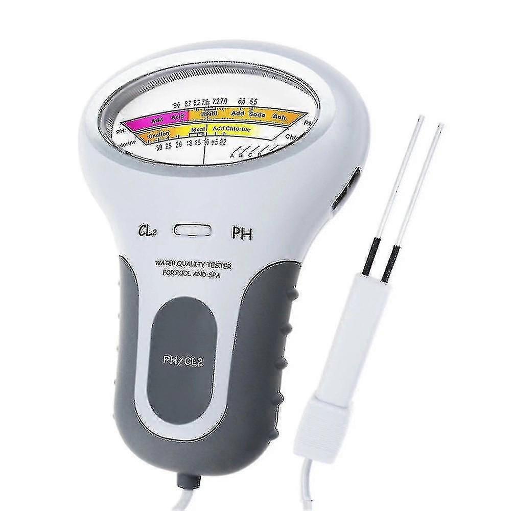 2 In 1 Ph Chlorine Meter Tester Water Quality Testing Device Measuring For Pool Aquarium