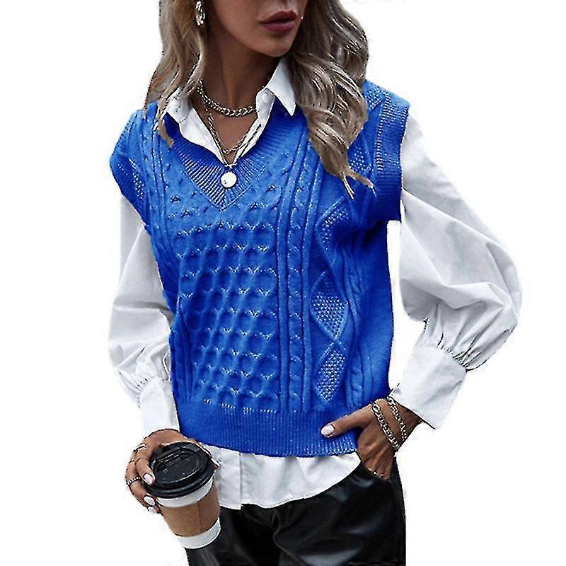 Femmes Hiver Pull Chaud Casual Work Jumper Tops Solid Color Pullover