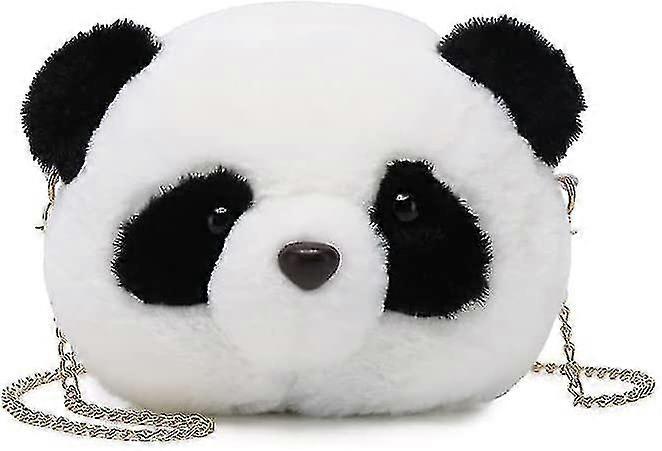 أفخم الباندا محفظة للبنات، لطيف الكرتون حقيبة كروسبودي صغيرة رقيق الباندا حقيبة الكتف، مصغرة أفخم حقيبة الحيوانات مع سلسلة ذهبية قابلة للإزالة للسفر (bl