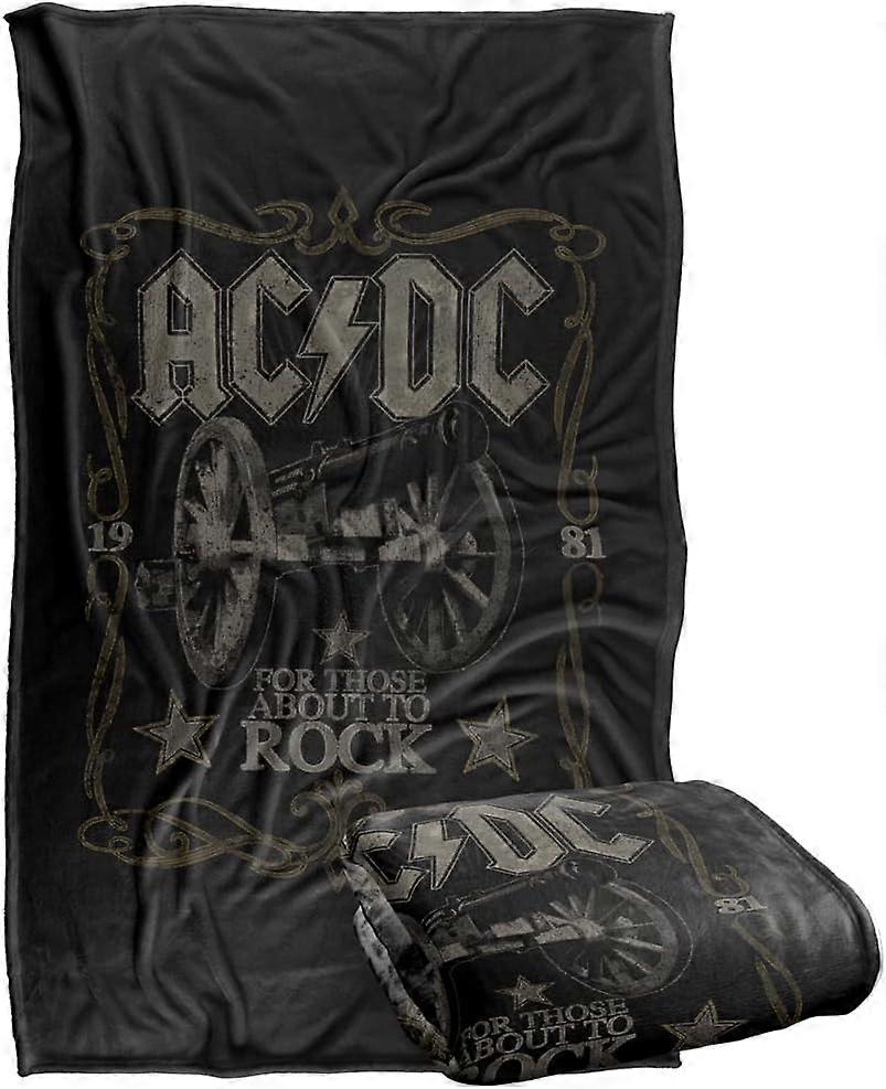 Cobertor ACDC,, Rock Label, Toque Sedoso Super Macio Throw-1