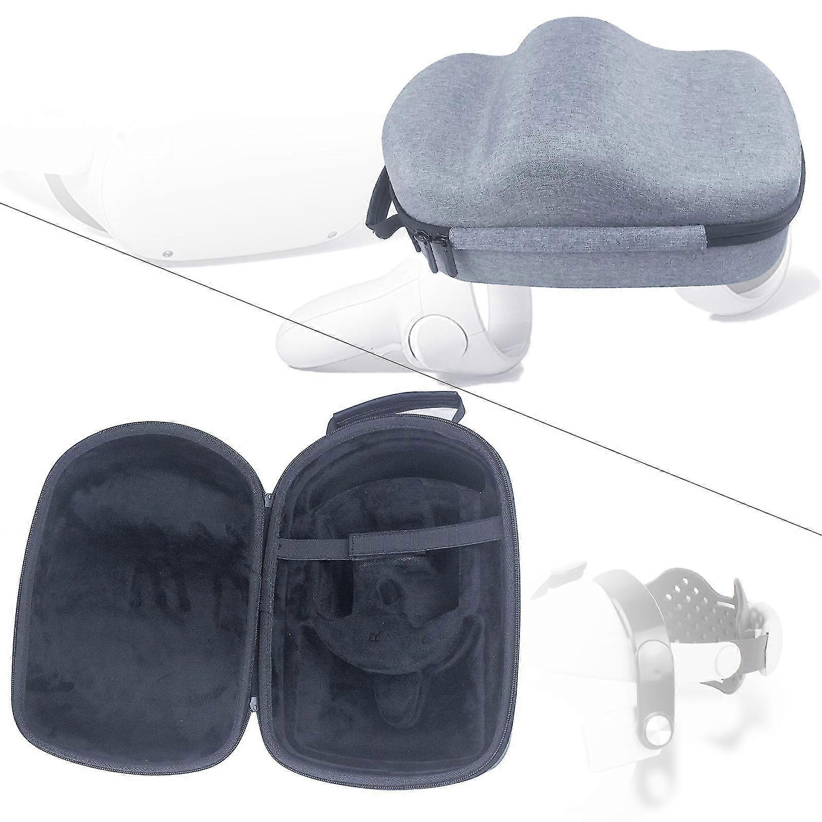 Elite Headset Storage Bag For Oculus Quest 2, High-density Eva Shell, Grey