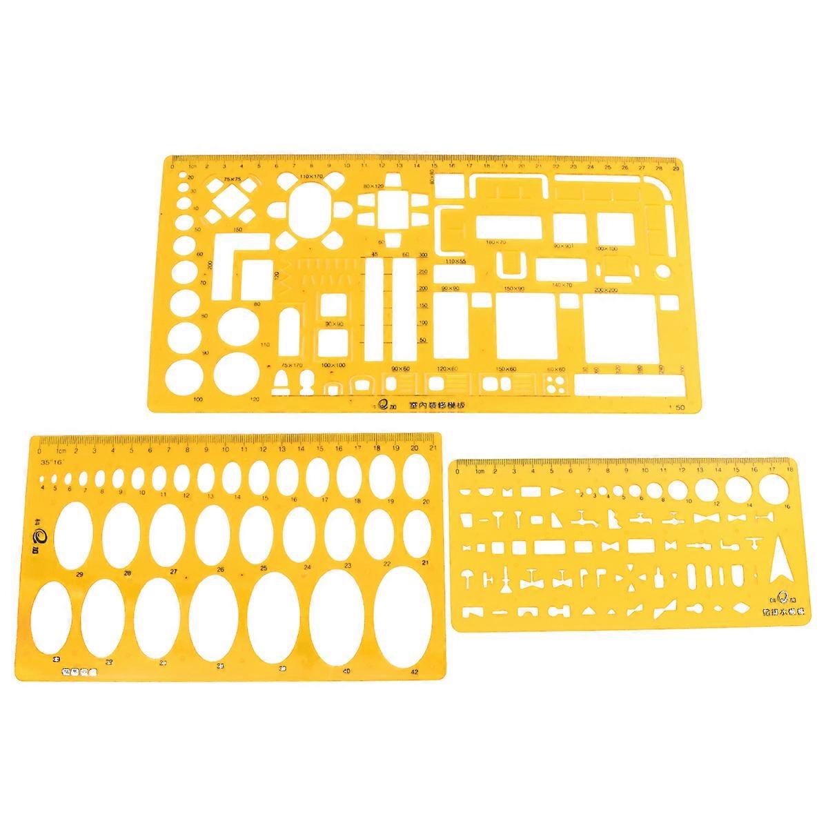Professional Ellipse Drafting Template Ruler 3 kinds Design Drawing Template
