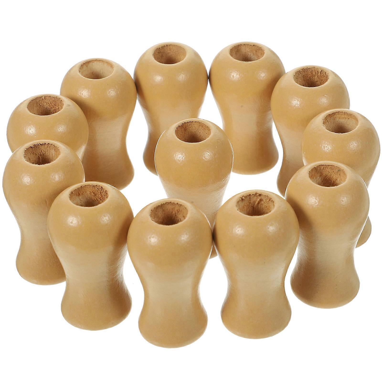 12pcs Window Blinds Cord Knobs Wooden Hanging Ball Pulls for Curtain Craft