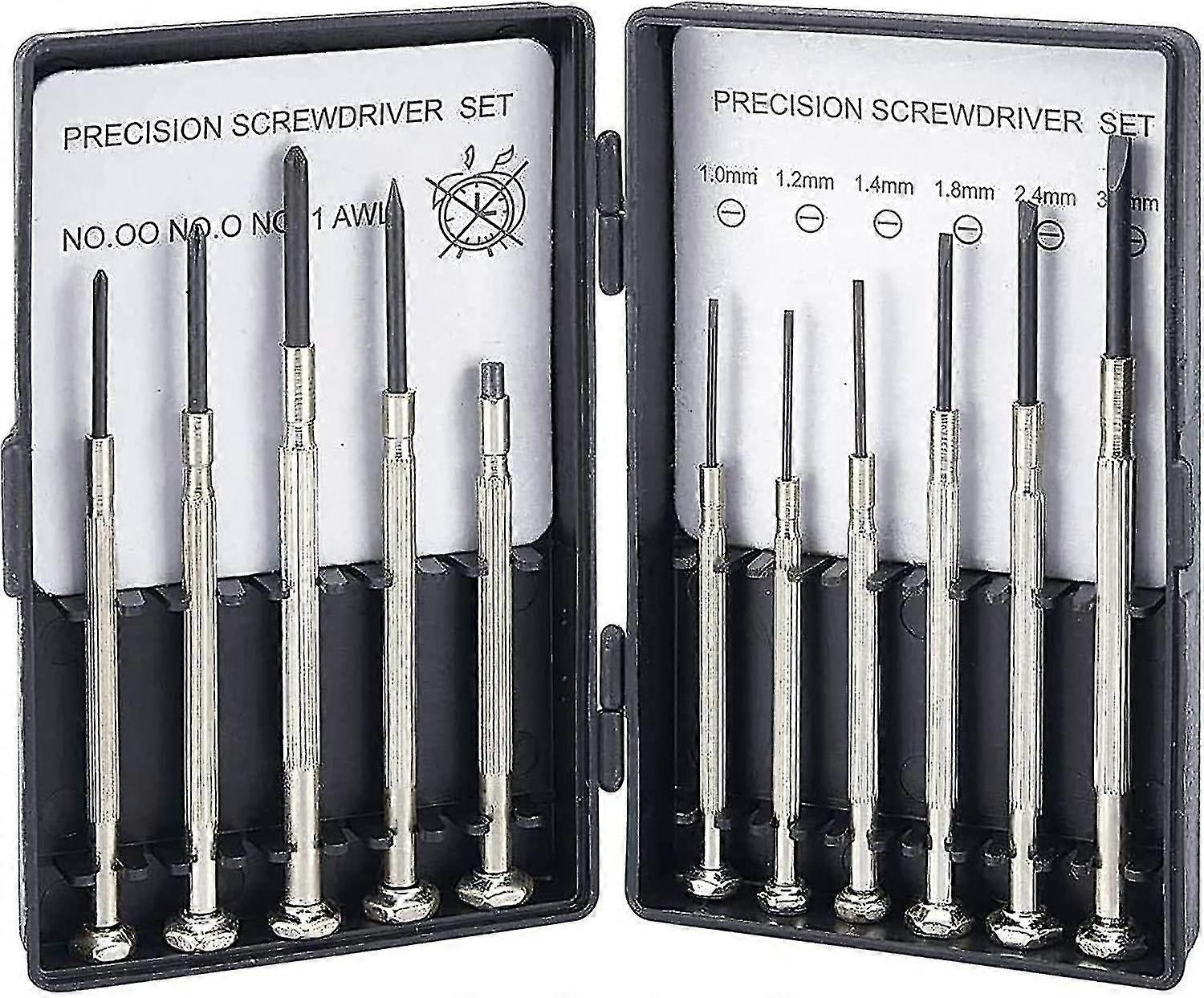 Precision Mechanical Screwdriver Set,11-pcs,watchmaker Tool Modeler, Laptop, Mobile Phone, Glasses