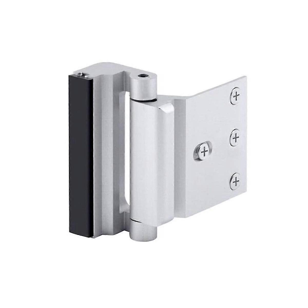 Home Security Door Lock Child Safety Door Reinforcement Lock Hinge Latch Night Lock Reinforcement Lock Silver