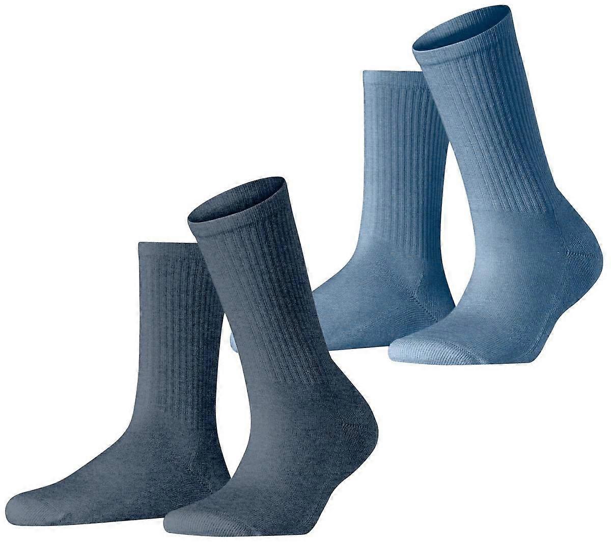 Esprit Basic Tennis 2 Pack Socks - Blue Mix