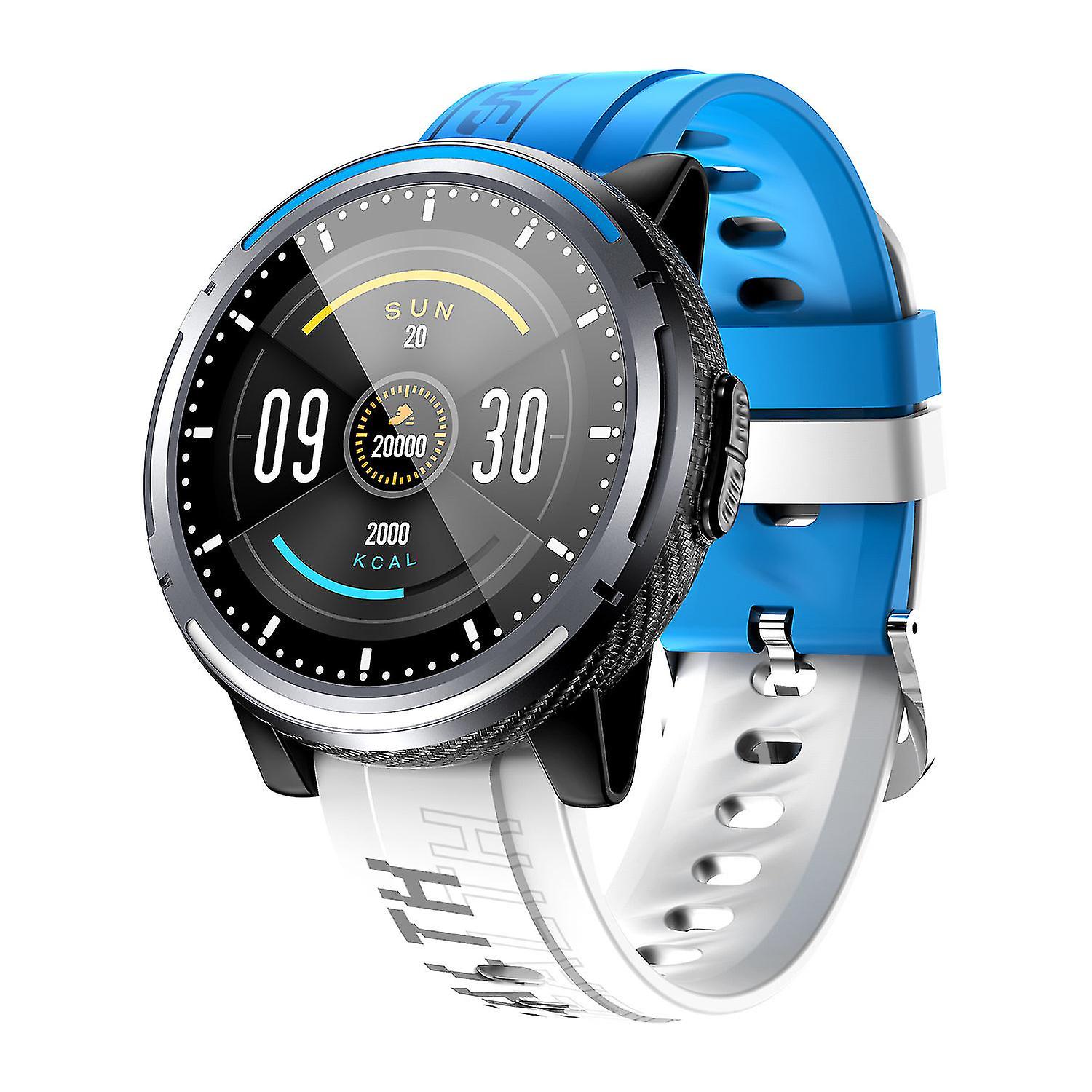 Smart Watch voor mannen Bluetooth Call Hd Display Ip67 waterdichte multi language sport voor Android Ios-blauw