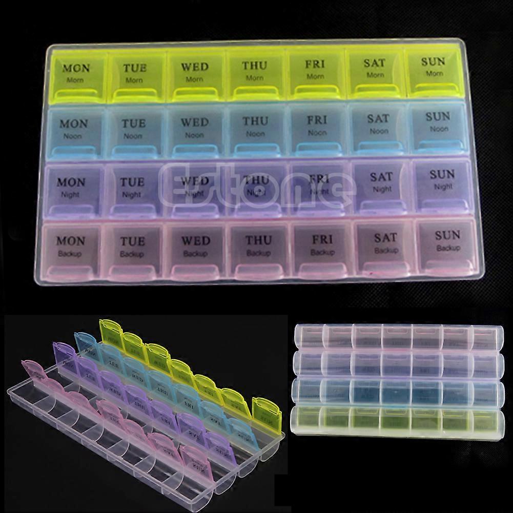 for Creative 7-Day Mediplanner for Pill Box Clear Weekly Tablet Box for Pill Org