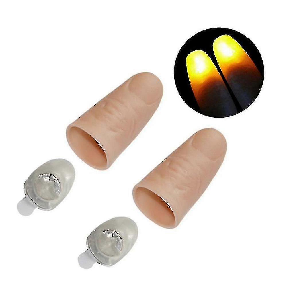 2pcs Party Light Up Glow Thumbs Light Led Flashing Fingers Light Magic Trick Props