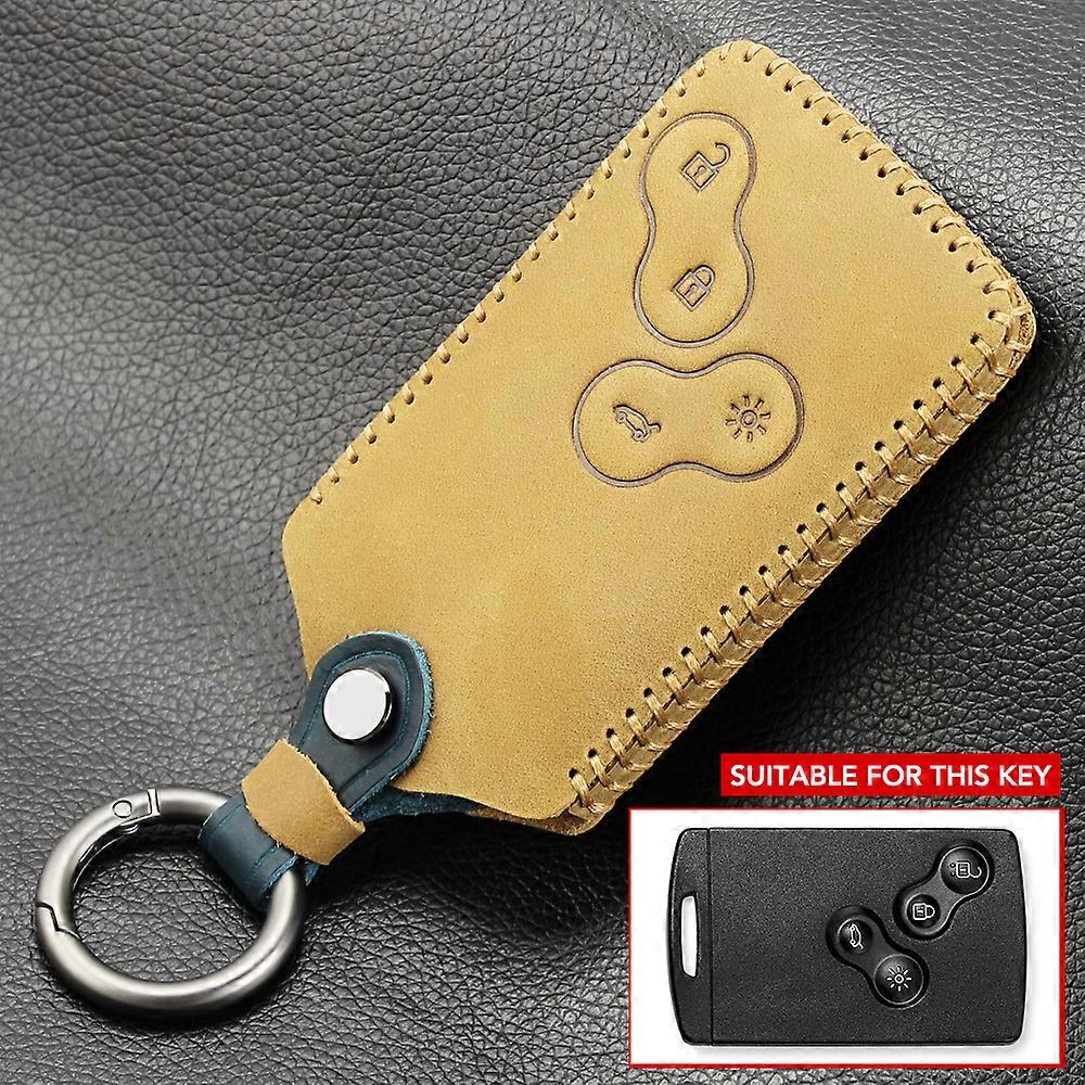 Leather Car Key Cover Case for Renault Clio Megan 3 Kaptur Fluence NEMA Remote Control Key Card Keychain Accessories Holder Fob