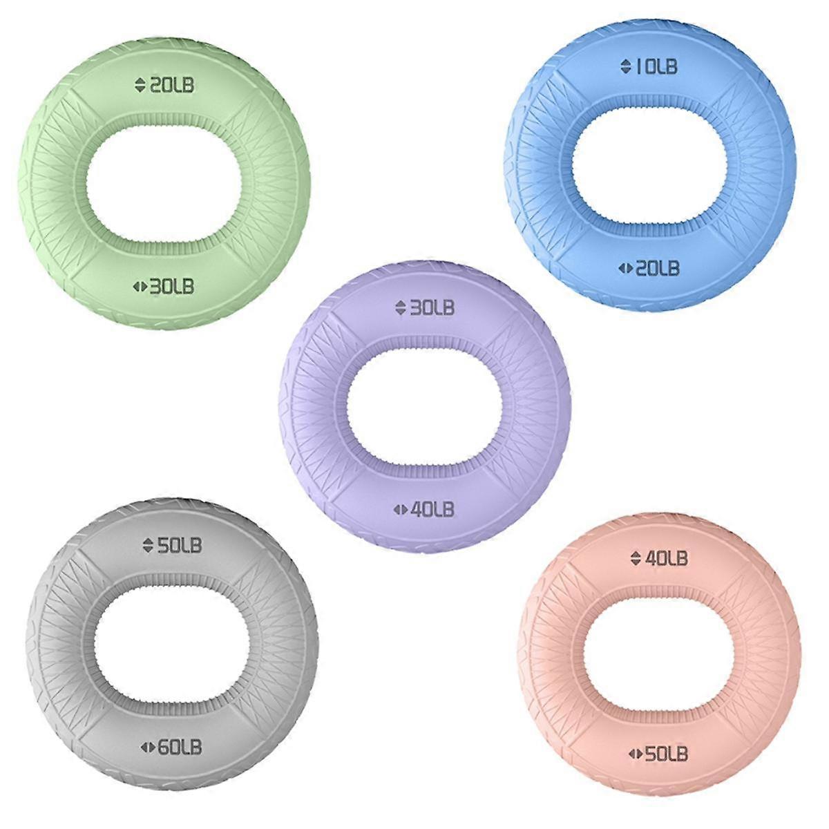 グリップリング、プロフェッショナルアームストレングストレーニング、リハビリテーショントレーニングマッサージシリコングリッパー( 10LB-60LB )