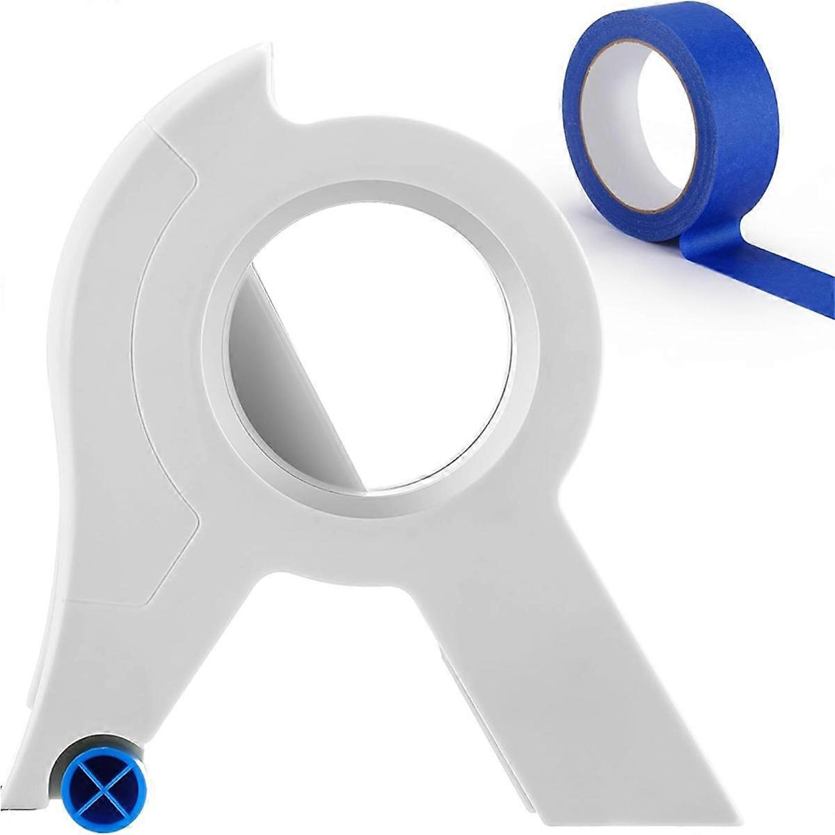 1 Pack Masking Paint Tape Applicator Each 1.4 Inch Painters Tape, Portable Masking Set Tape Cutter for Painting,Blue