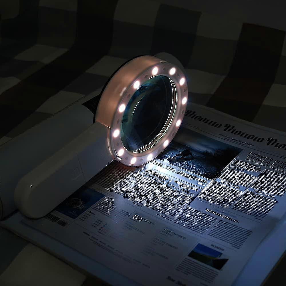 Leselupe, 12 Led Lupe 30x Lupe