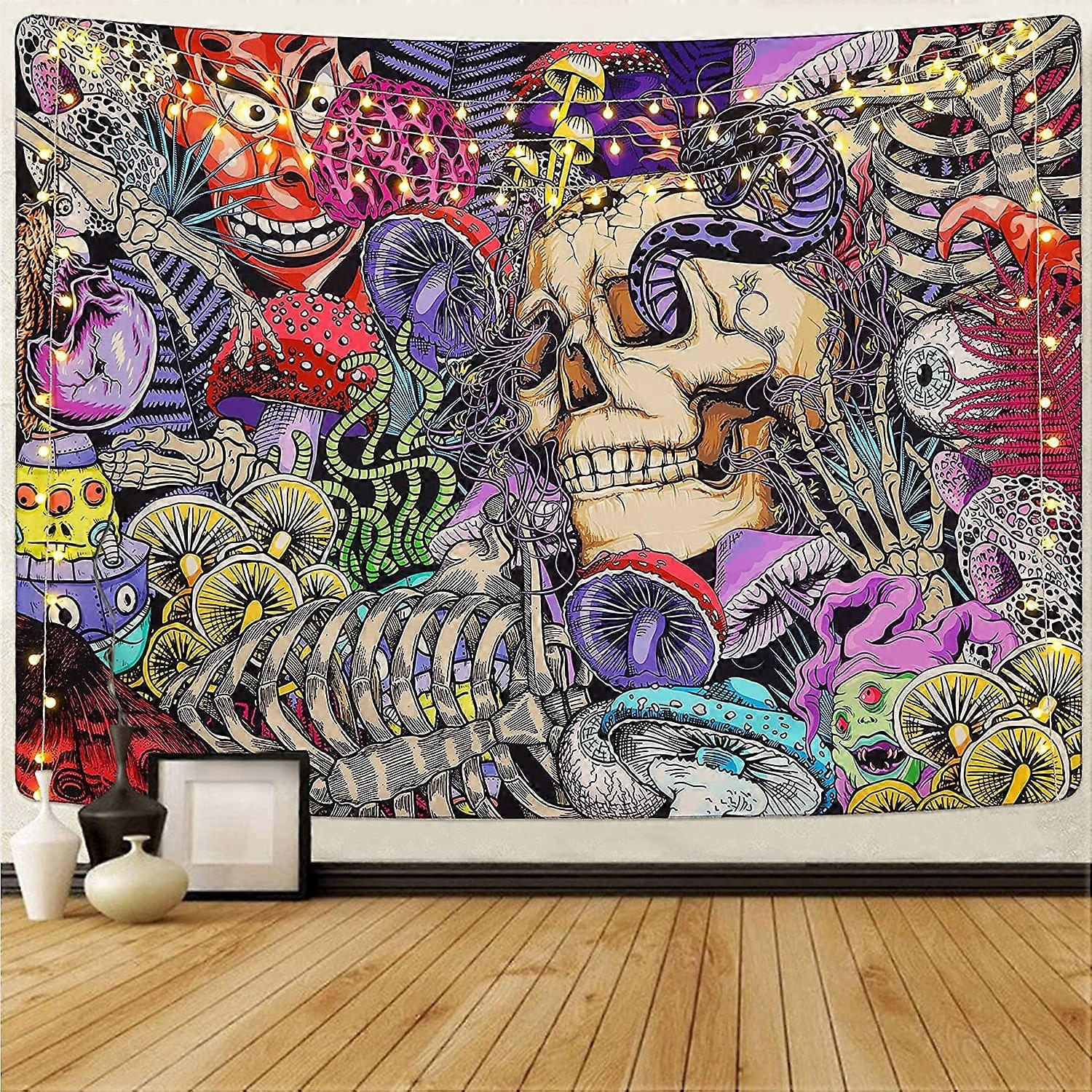 Skull Tapestry Aesthetic Tapestry Color Tapestry Room Tapestry