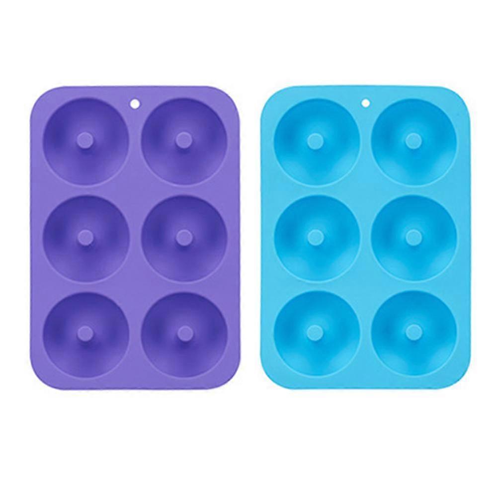 Silicone Donut Molds, 2-packpurple+blue