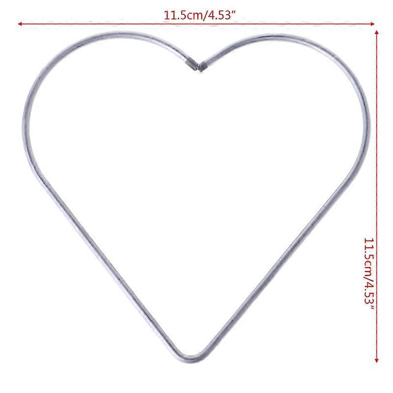 Hjerte Metall Drømmefanger Drømmefanger Ring Macrame Håndverksbøyle DIY Tilbehør