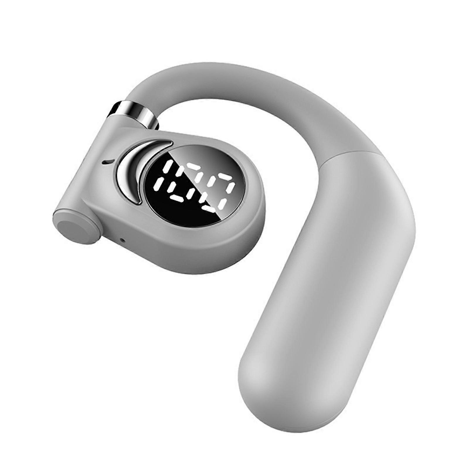 Casque Bluetooth professionnel mono-oreille OWS à conduction osseuse ouverte, autonomie ultra-longue, affichage LED, réduction intelligente du bruit