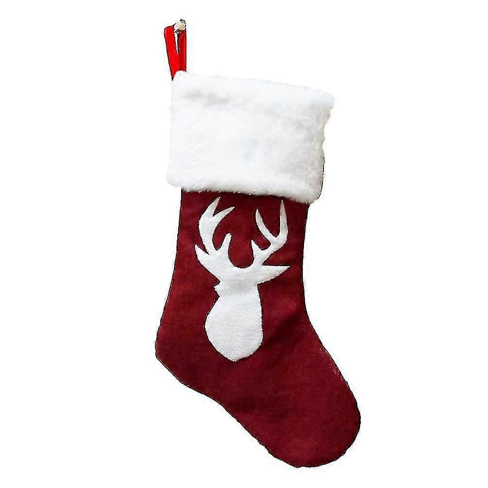 Reindeer Printed Christmas Stocking-MXBC