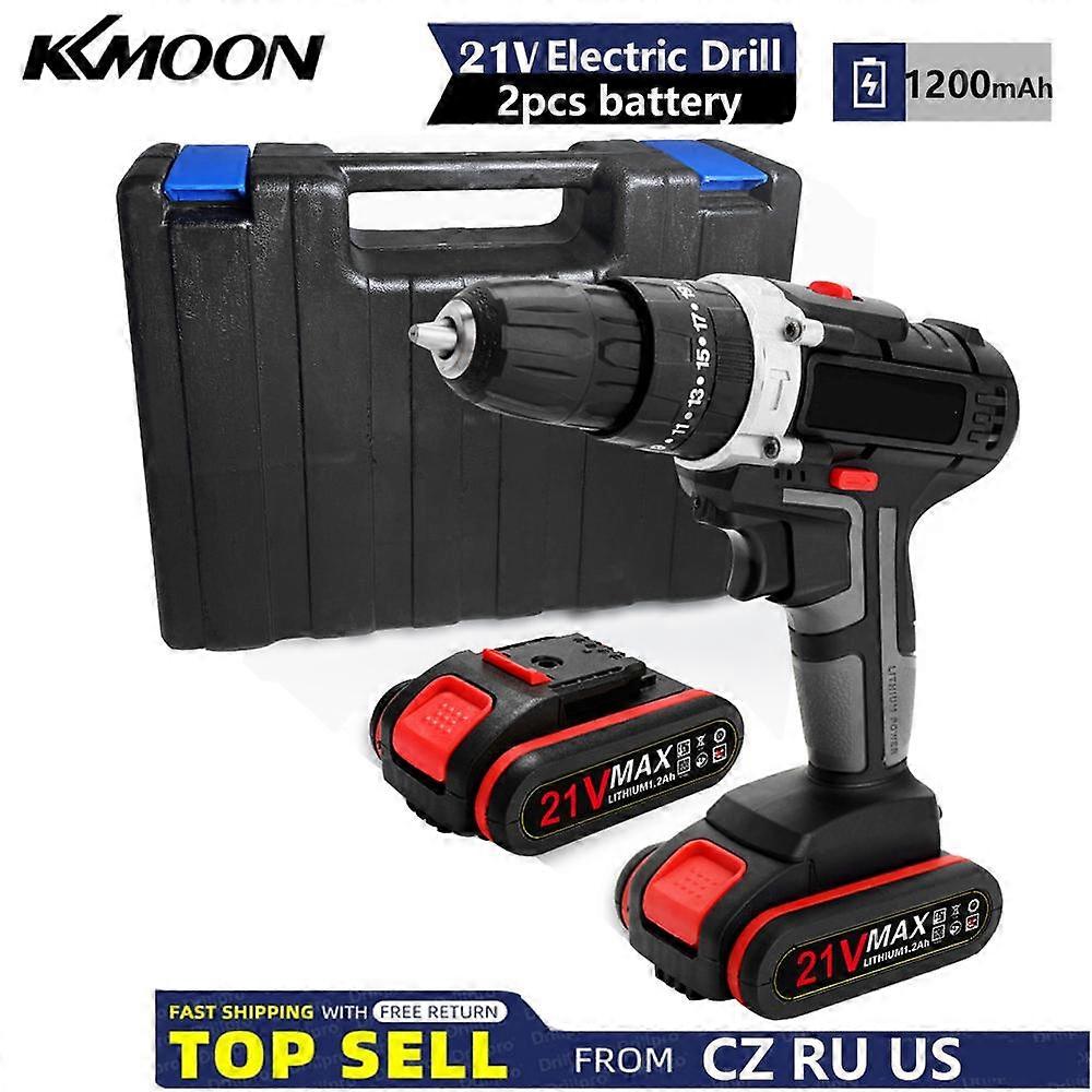 21V Electric Impact Cordless Drill 28N.m High-power Lithium Battery Wireless Screwdriver Hand Drills DIY Electric Power Tools