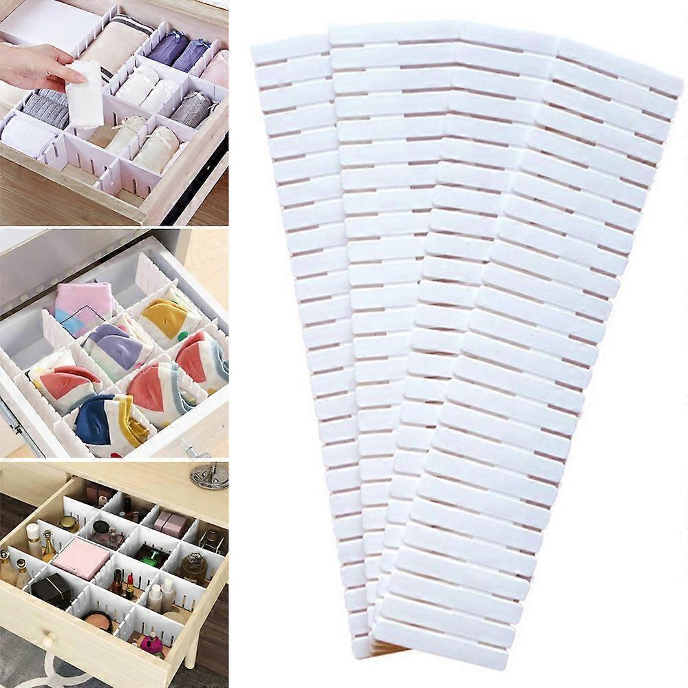 4/8/12Pcs Adjustable Drawer Divider Socks Underwear Trinkets Storage Separators