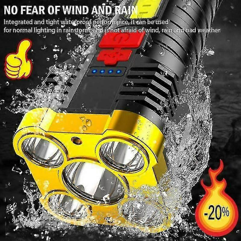 Super Bright 10000000lm Torch Led Flashlight Usb Rechargeable Tactical Light