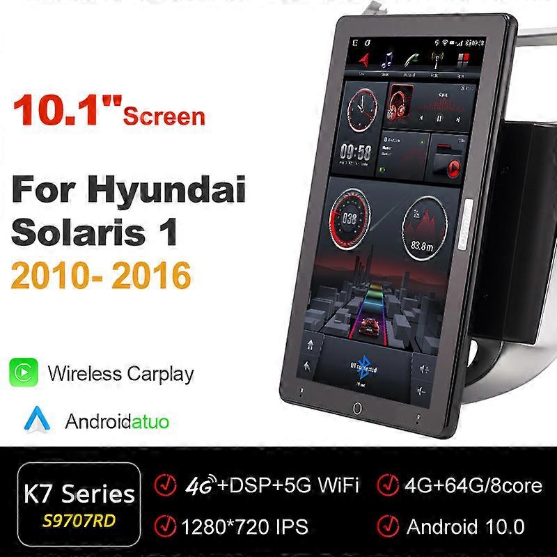 13.3 Pollici 1080P 1Din Android 10.0 Autoradio 360 per Hyundai Solaris 1 2010-2016 GPS Auto Audio SPDIF Ruotabile 4G LTE 2 din ips