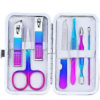 Kit de cortaúñas con estuche 7 en 1 cuidado de uñas personal profesional