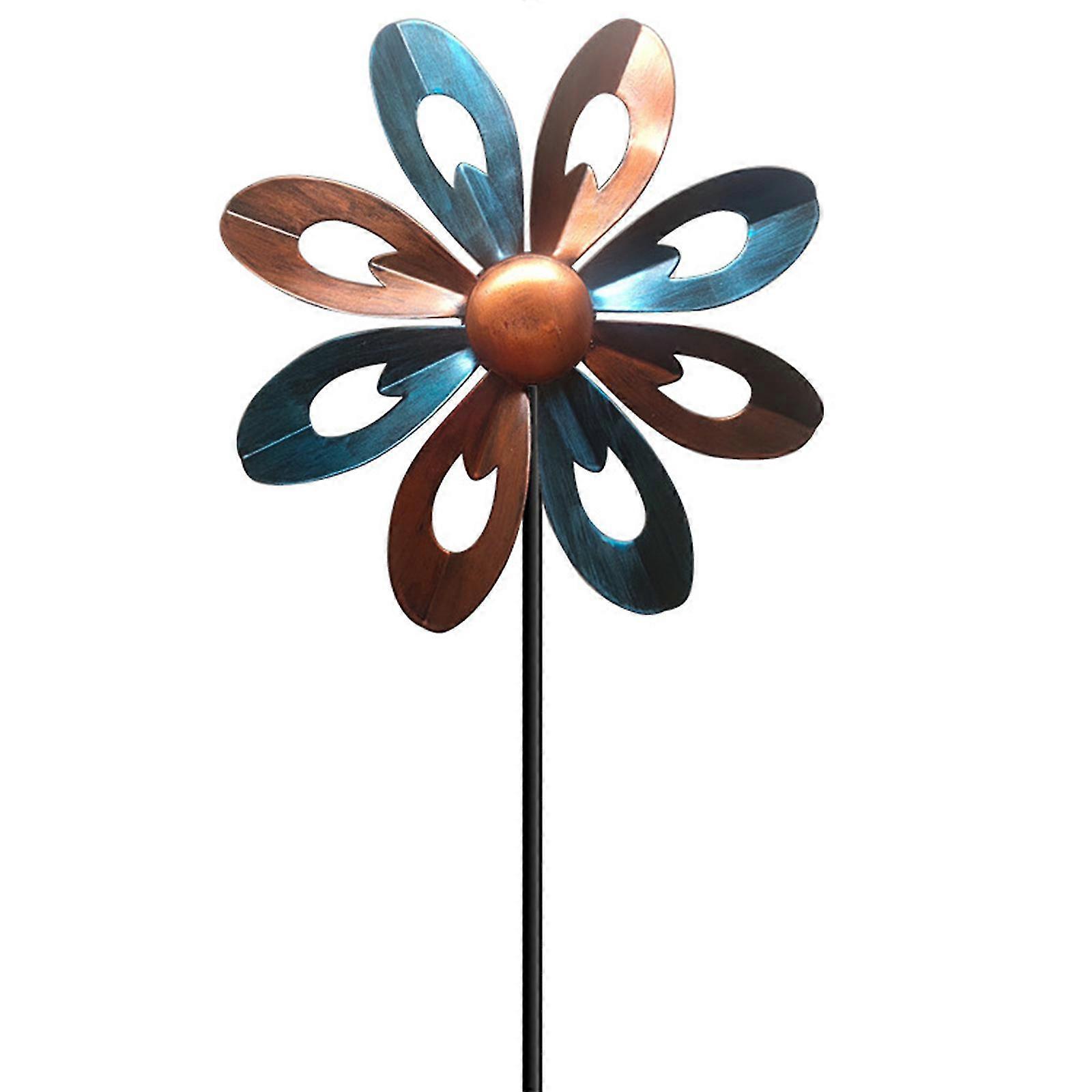 Windmill Villa Decoration Plug-in Iron Courtyard Multi-color Decorative Idyllic Ornament Garden Gifts Rotating