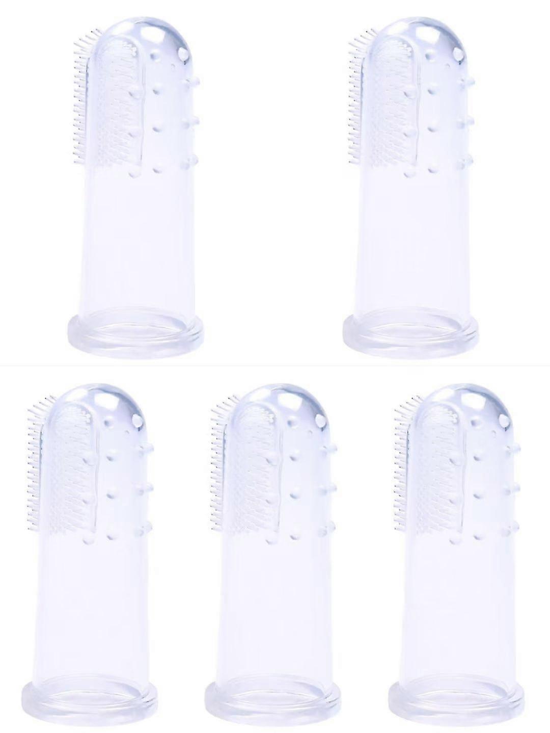 5 Units Pack Extra Soft Pet Finger Toothbrush