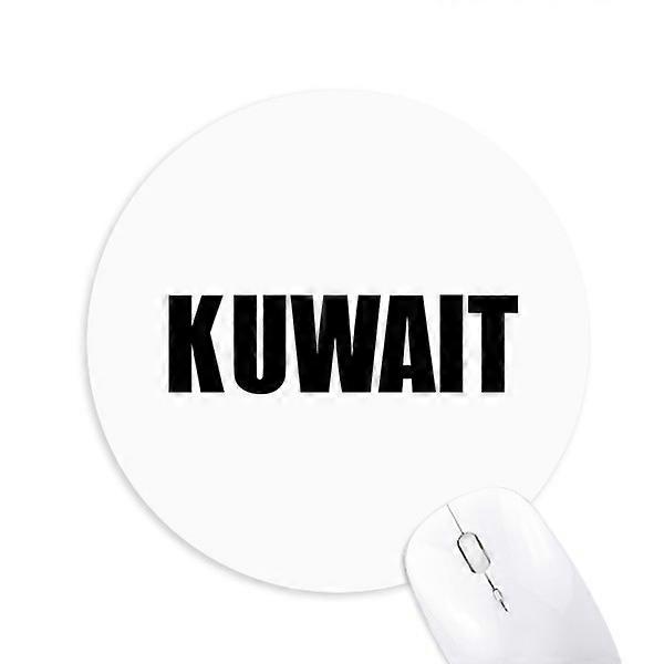 Kuwait Country Name Black Round Non-Slip Rubber Mousepad Game Office Mouse Pad