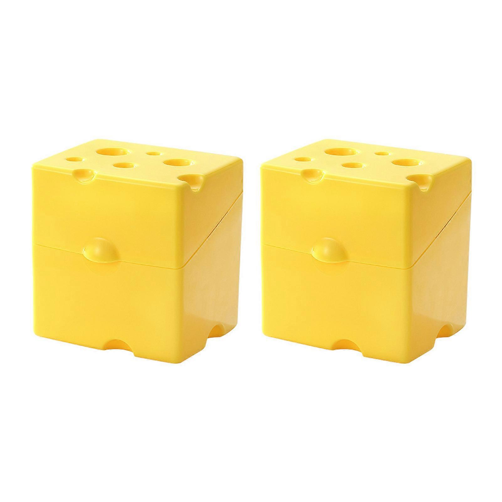 1/2Pcs Cheese Storage Box Refrigerator Crisper Container Cheese Butter Ham Organizer for Home Kitchen