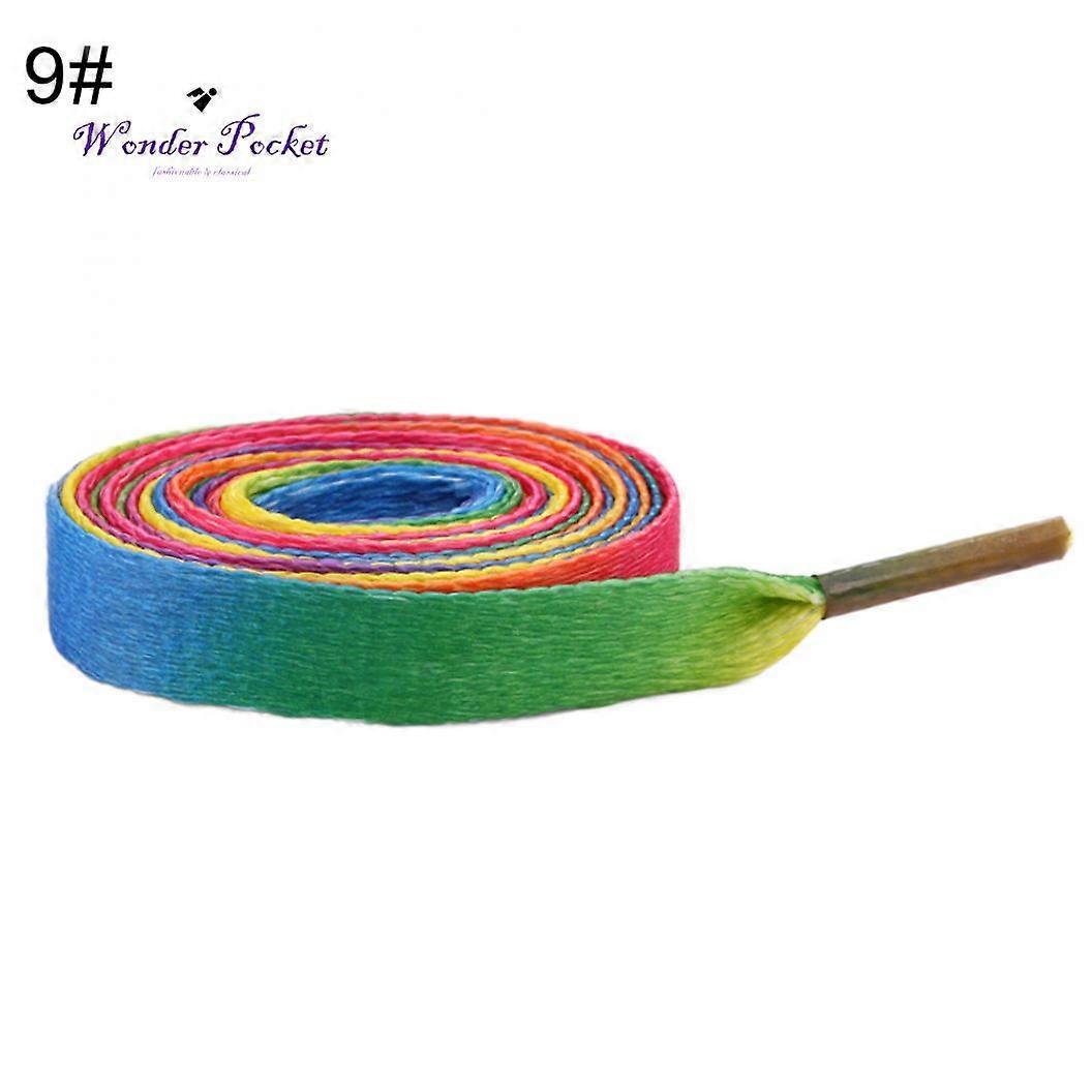 Wonder Pocket 50/80/100/120cm Camouflage Stripe Colorful Sneaker Shoelaces Flat Shoe String