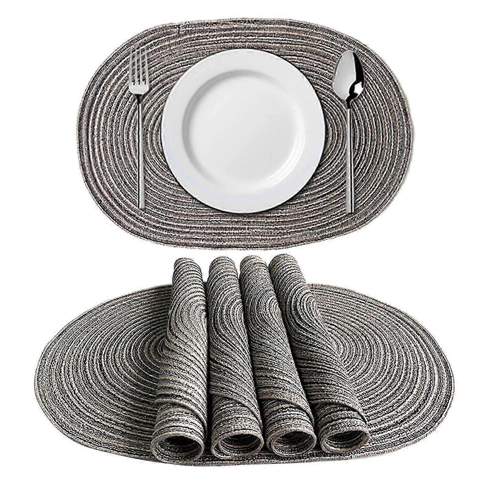 Set de table ovale résistant à la chaleur - Coussin isolant lavable antidérapant