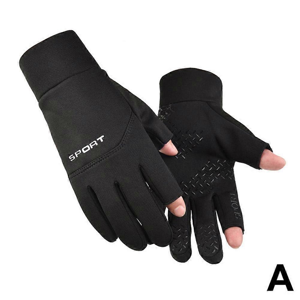 1 paire 2 doigts coupés gants de cyclisme femmes hommes universel garder au chaud