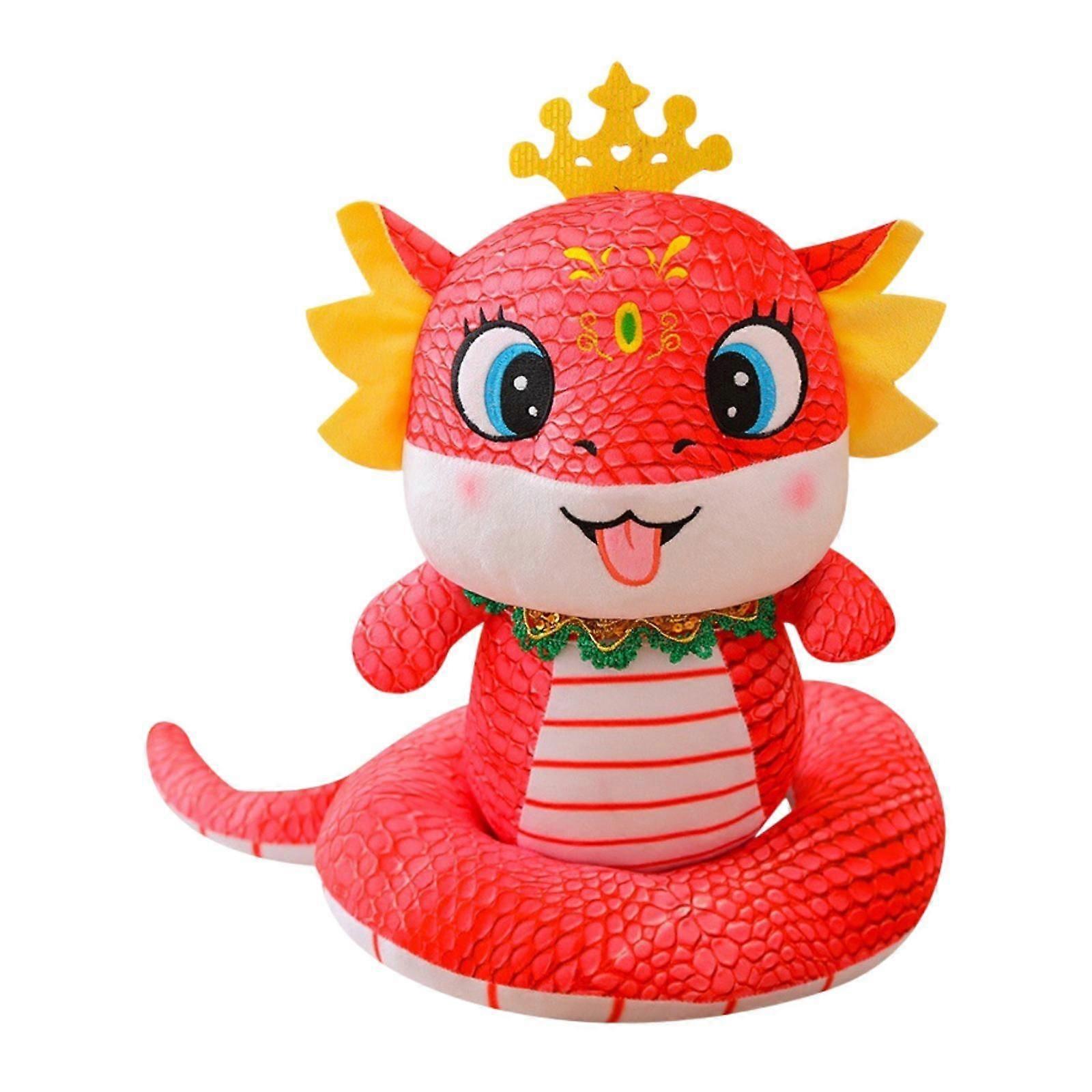 Chinese New Year Snake Plush Toy Snake Figurine Cabinet Snake Stuffed Animal red