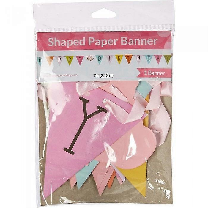 Creative Party Tea Time Ribbon Happy Birthday Banner
