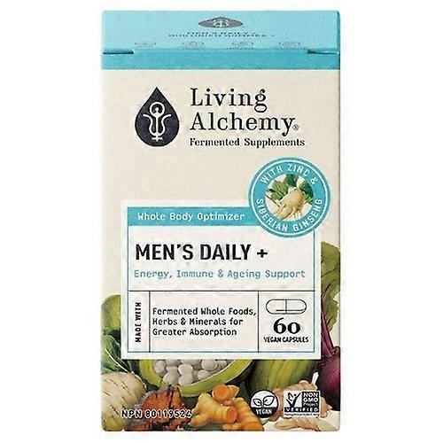 Living Alchemy Men's Daily Plus Energy Immune And Aging Support, 60 Count