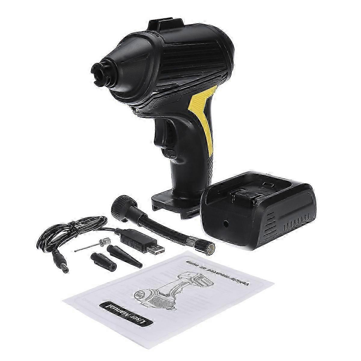 Portable Air Compressor Cordless Tire Inflator With Digital Display, Led Lighting,rechargeable Tire