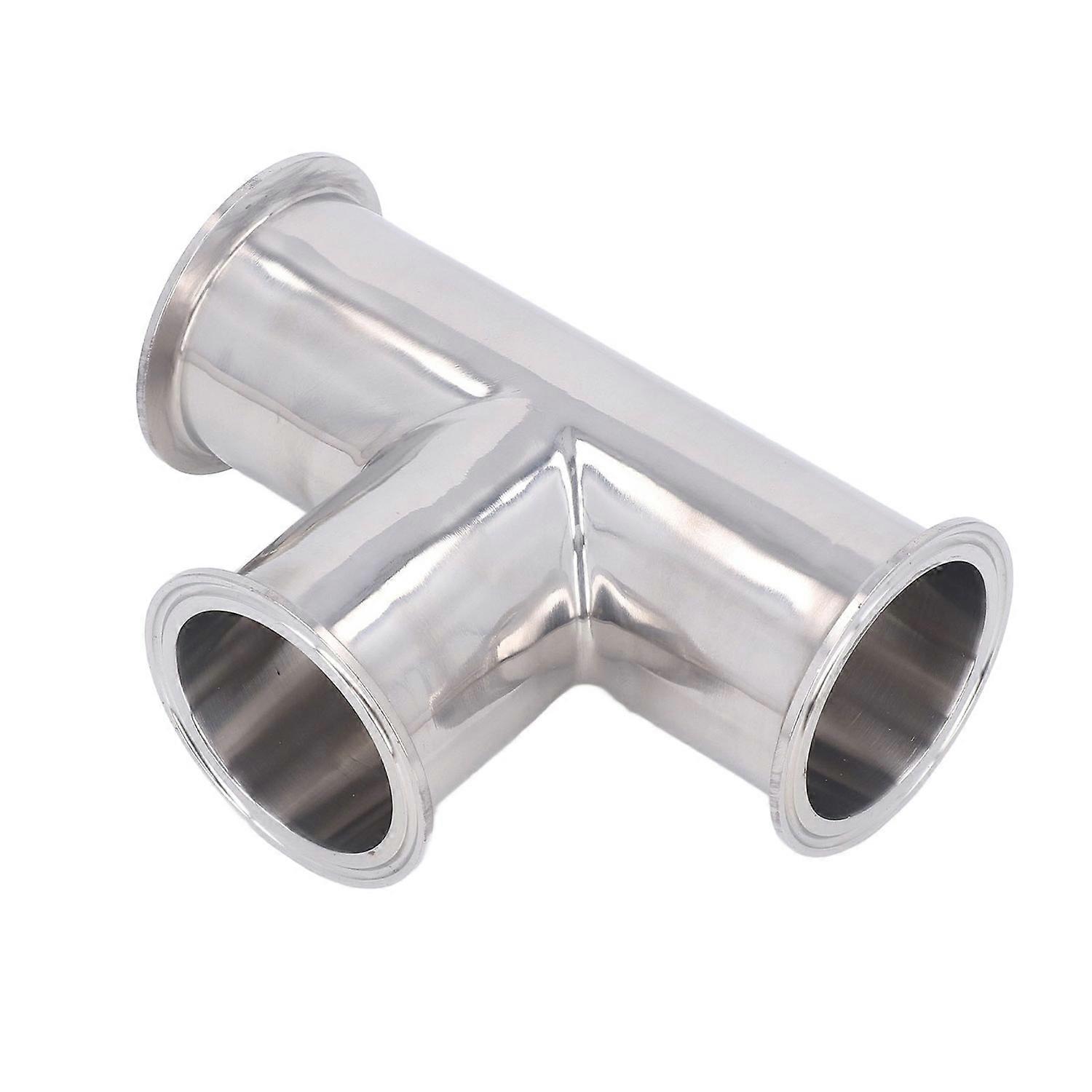 Triple Clamp Tee 3 Way 304 Stainless Steel Hose Pipe Fitting Connector for Pipeline 60