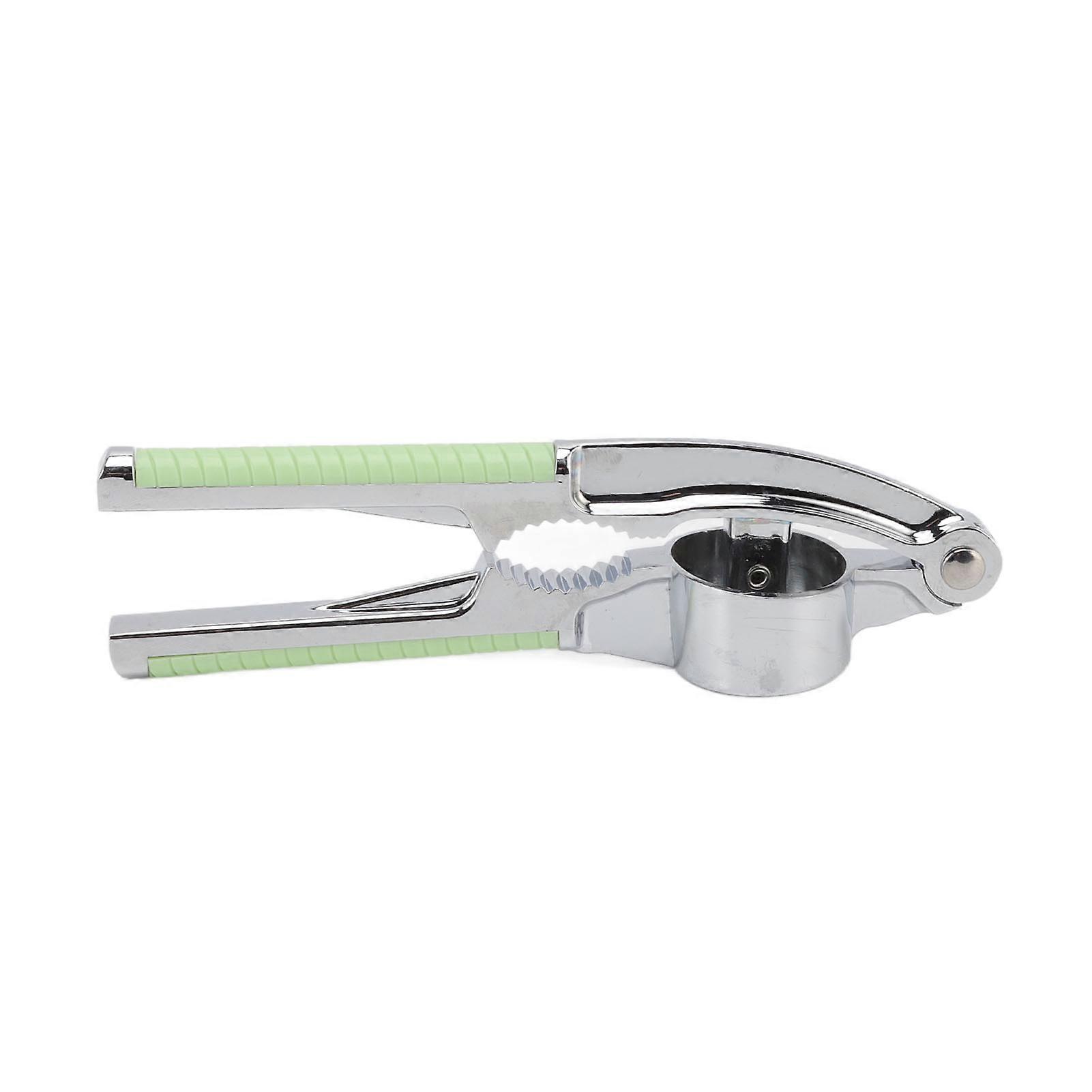 Zinc Alloy Manual Garlic Press, Ergonomic Multifunctional Kitchen Tool