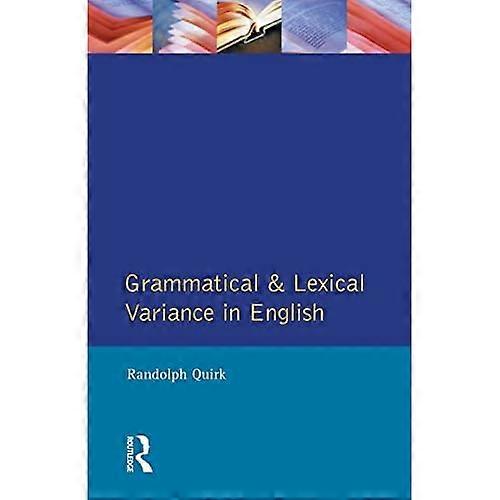 Grammatical and Lexical Variance in English