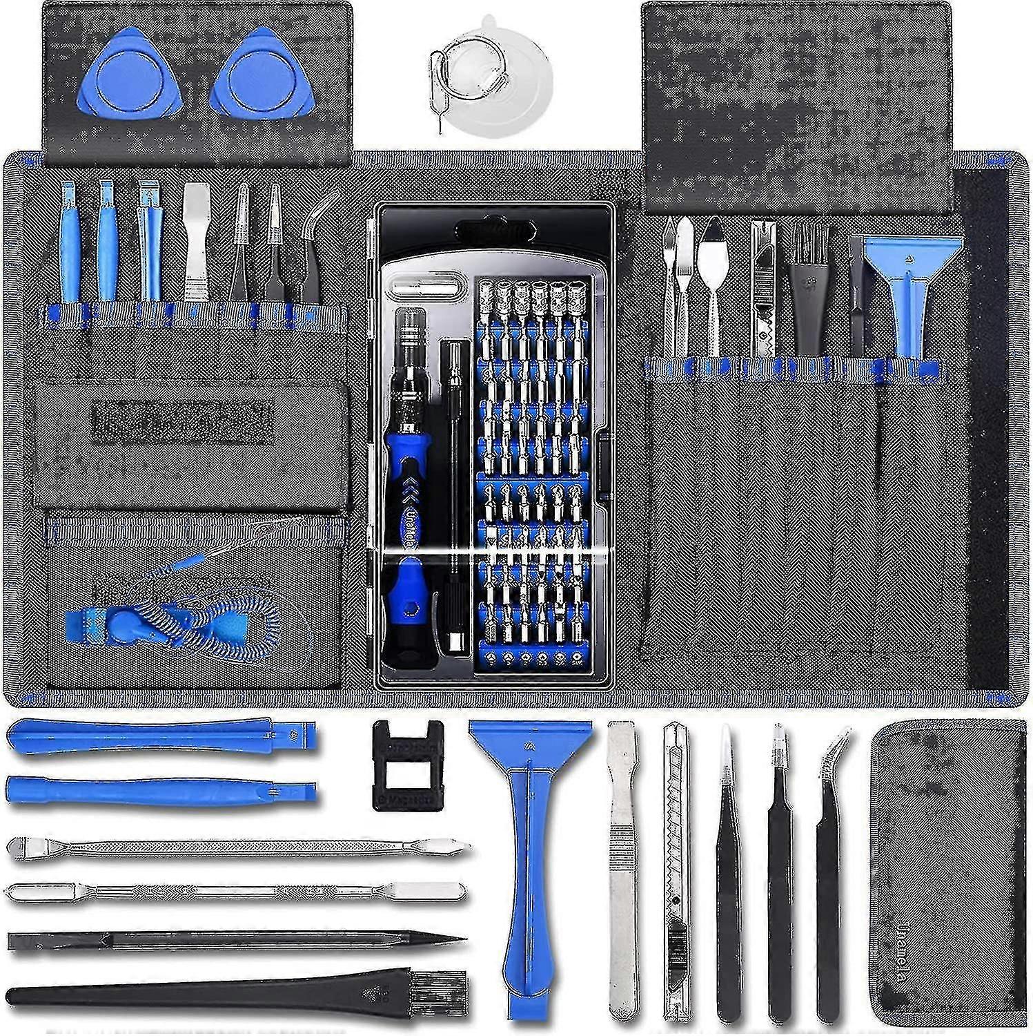 80 In 1 Professional Computer Repair Tool Kit, Precision Laptop Screwdriver Kit, Pc Cleaning Kit, With 56 Magnetic Bits And 24 Tools, Compatible For E