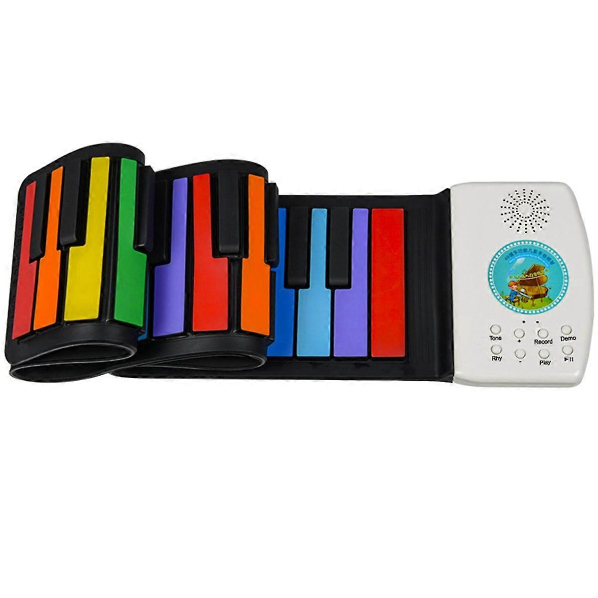 49 -Key Electronic Hand Roll Piano Portable Keyboard Silicone Soft Piano Bluetooth Compatible Child