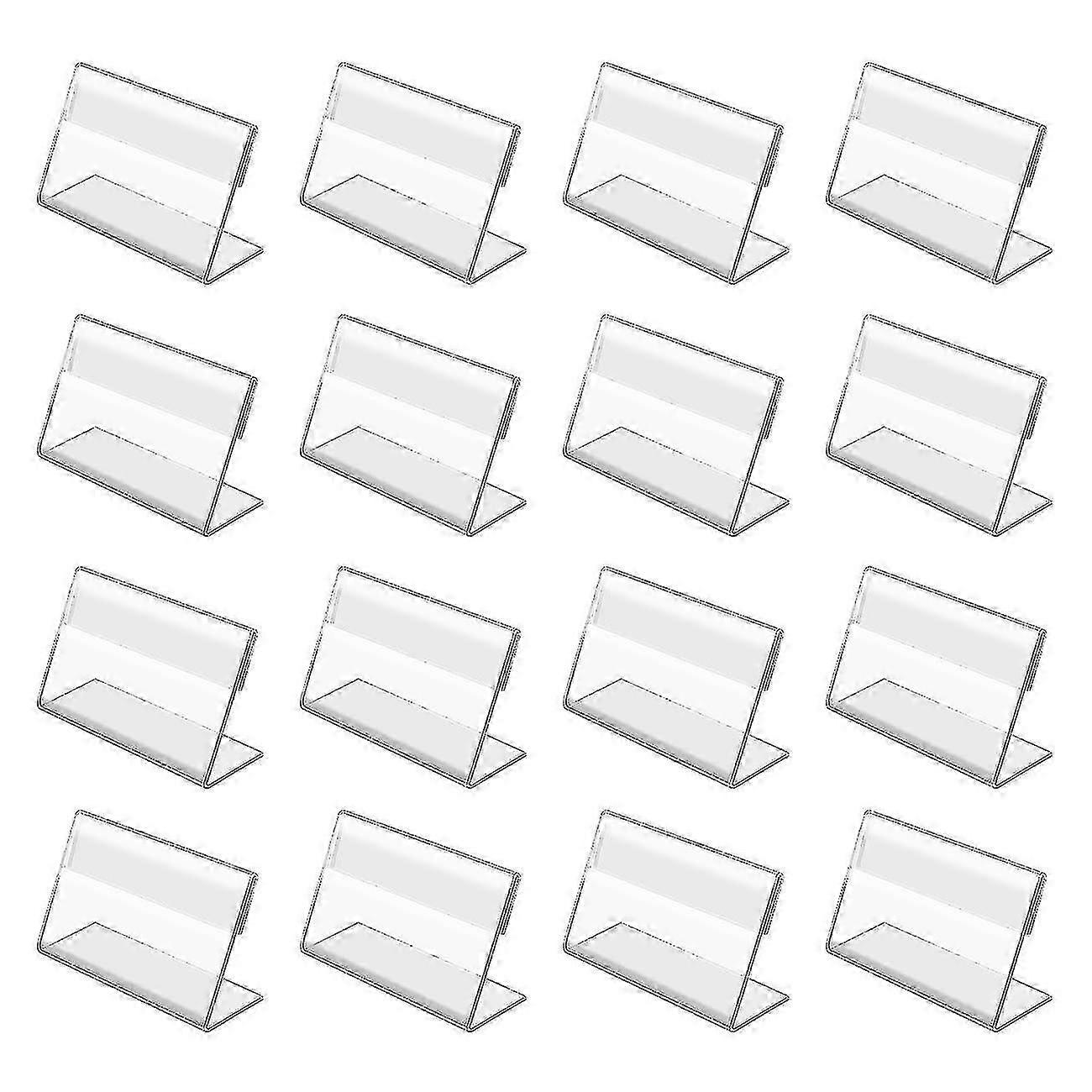 50 قطع مصغرة الاكريليك علامة عرض حامل، حاملي بطاقة العمل موقف عرض صغير لمكتب سوبر ماركت فندق