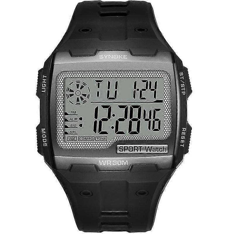 Synoke Ceas sport luminos negru