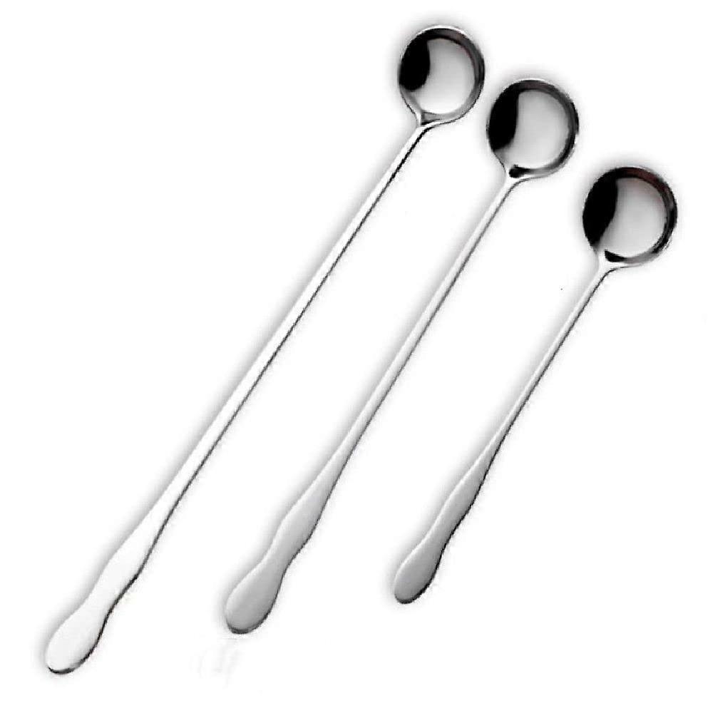 Stainless Steel Mixing Spoons Set of 3 with Long Handles for Cooking and Baking, Measuring Utensils