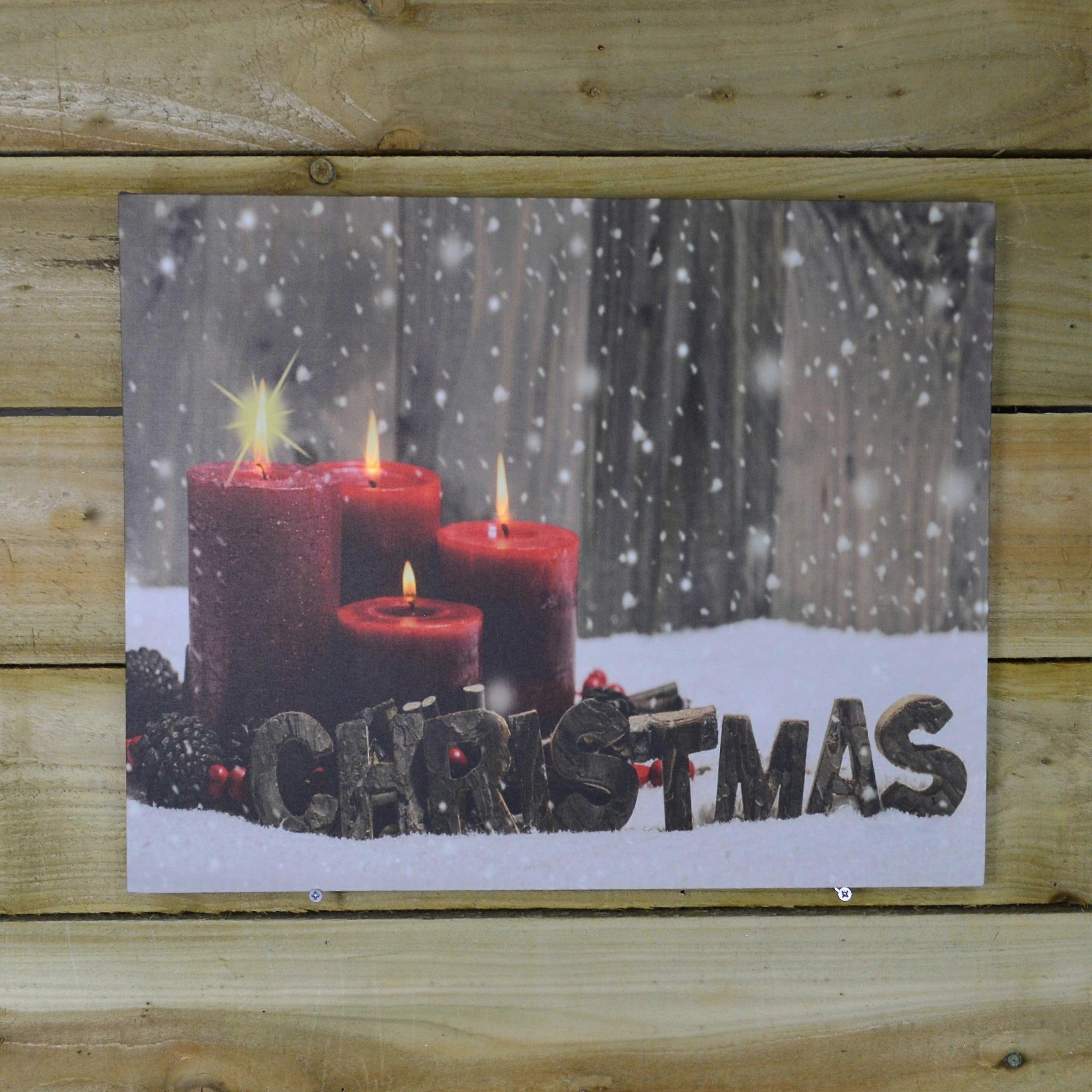 40 X 30cm Wall Canvas With Led Details, 3 Different Designs