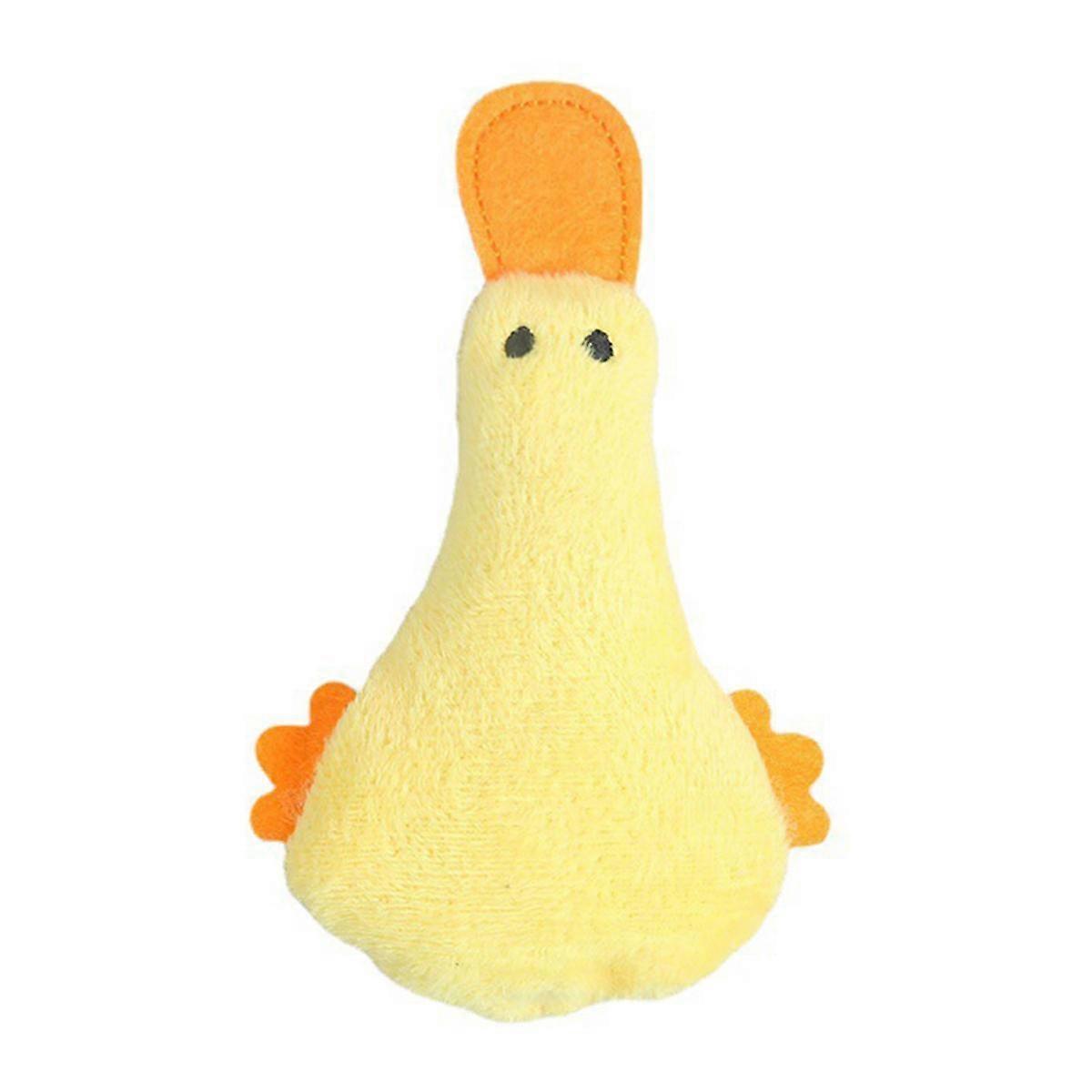 Pet Duck Toy Cute Shape Contains Catnip Sound Paper Included Teeth Cleaning Clear Stomach