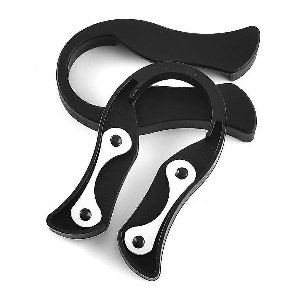 Manual Bottle Opener Wine Foil Cutter Black PP and Stainless Steel Set of 2 Lightweight Durable Design Easy Grip for Wine Enthusiast
