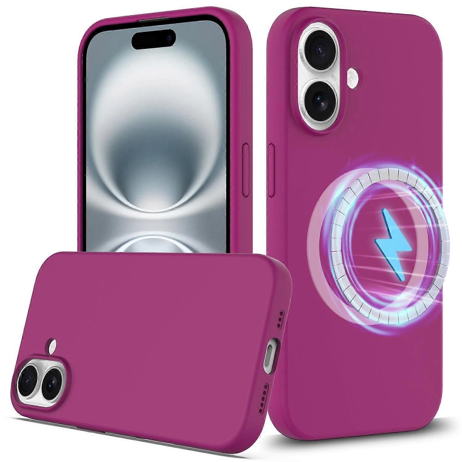 For iPhone 16 Case Compatible with MagSafe Liquid Phone Cover with Camera Touch Control Button